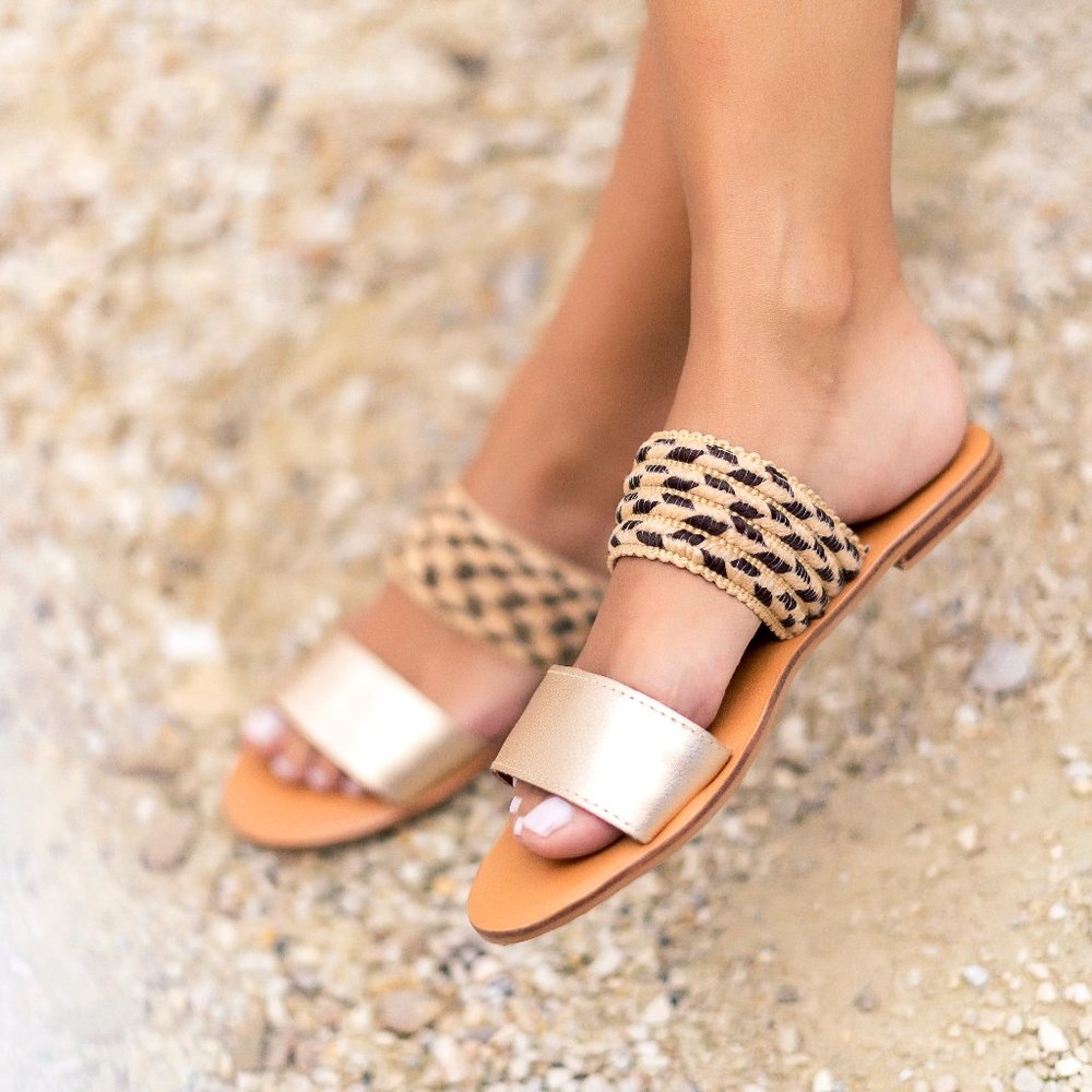 Conga Flat Sandals Gold